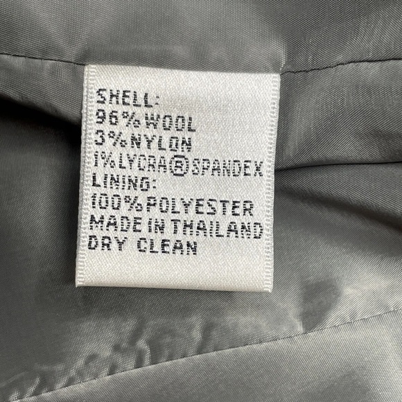 Talbots Wool Blazer Womens 4 Gray Jacket Full Zip Career Preppy Made In Italy - Picture 8 of 14